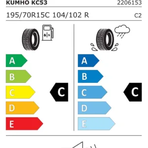 Anvelopa Vara KUMHO KC53 195/70R15C 104/102R [DOT 2023] - imagine 2