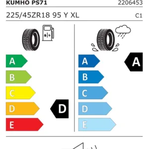 KUMHO PS71 225/45R18 95Y|XL|D|A|72dB(C)[DOT 2023] - imagine 2
