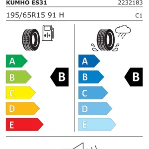 Vara KUMHO ES31 195/65R15 91H|B|B|70dB(B) - imagine 2