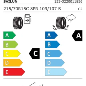 Anvelopă All Season SAILUN Commercio 4 Seasons 215/70R15C 109/107S|C|A|72dB(2) [DOT 2023] - imagine 2